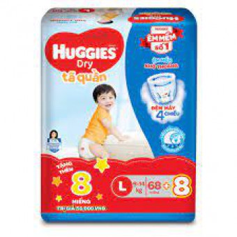 Bỉm - Tã quần Huggies size L 68 (9 - 14kg)